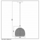 Mesh Ø220 lampa wisząca E27 43404/22/30 czarna